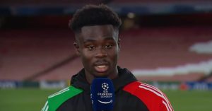 Arsenal winger Bukayo Saka.