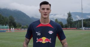 RB Leipzig striker Benjamin Sesko